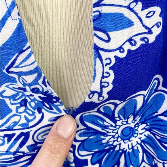 LILLY PULITZER Dusk Romper Blue Crush *No Belt* - Picture 6 of 13